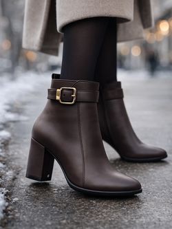 بوت پاشنه بغل زیپ سگگدارk1113