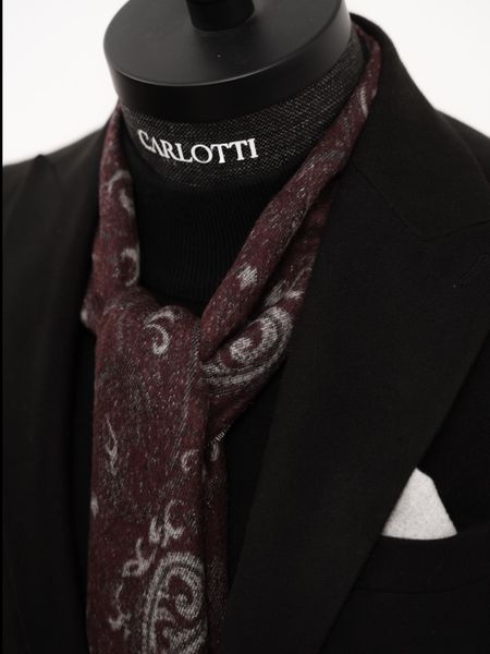 شالگردن جناقی زرشکی s208