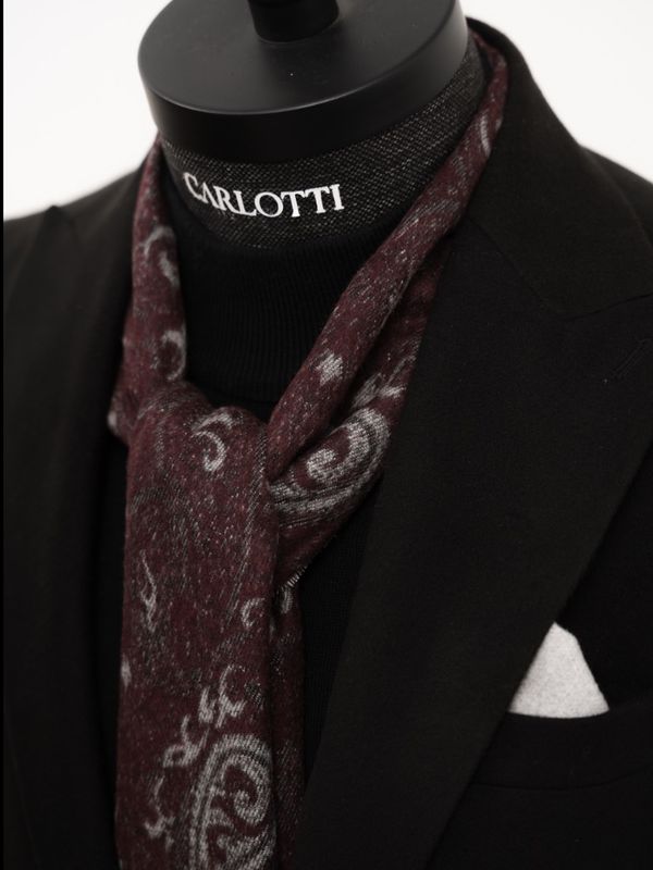 شالگردن جناقی زرشکی s208