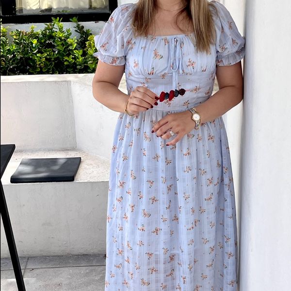 پیراهن پینترستی گلدار