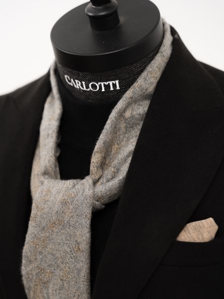 شالگردن و پوشت موهر ترک طوسی کدs220