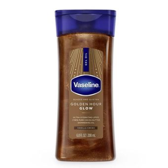 روغن بدن وازلین شاین گلدن آور گلو (Golden Hour Glow) حجم 200 میلی‌لیتر
