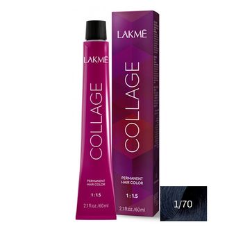 رنگ مو لاکمه سری کلاژ شماره 1/70 ( مشکی پرکلاغی ) - Lakme Collage Hair Color