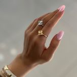 انگشتر ونکلیف مدل تراش خورده طرح طلا