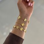 دستبند ونکلیف طرح تراش طلا