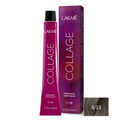 رنگ مو لاکمه سری کلاژ شماره 6/13 ( دودی طلایی تیره) - Lakme Collage Hair Color