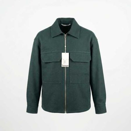 بلندشکت سومارو مدل زیپ دار جیب روسی - سبز لجنی