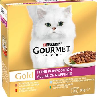 کنسرو گربه پورینا گورمت Purina Gourmet Gold Feine Komposition