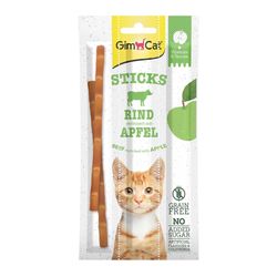 اسنک چوبی گربه GimCat Sticks با طعم گوشت گاو و سیب – 1 عدد