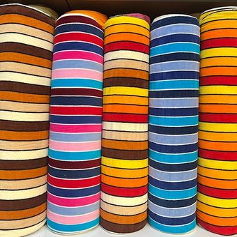 حوله متری نخ رنگی طرح راه راه