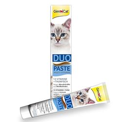 خمیر مولتیویتامین گربه GimCat Duo Paste Multi-Vitamin با طعم ماهی تن – 50 گرم
