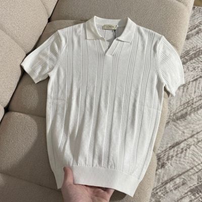 تیشرت یقه شکاری بافتی