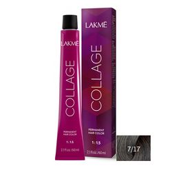 رنگ مو لاکمه سری کلاژ شماره 7/17 ( دودی آبی متوسط ) - Lakme Collage Hair Color