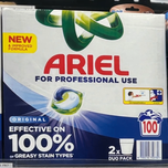 قرص ماشین لباسشویی آریل Ariel مدل اورجینال مصرف حرفهای 100 عددی