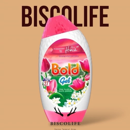 ژل ماشین لباسشویی لنور Bold رایحه گل لاله صورتی و یاس سفید تعداد 27بار مصرف