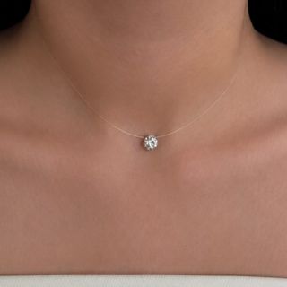 گردنبند نامرئی تک نگین