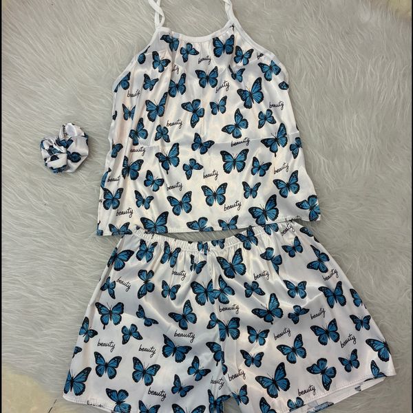 ست سه تیکه پروانه ساتن ال ایکس