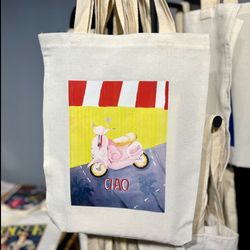 توت بگ طرح وسپا - ساک دستی پارچه ای