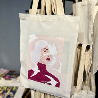 توت بگ طرح Girl - ساک دستی پارچه ای