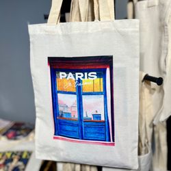 توت بگ طرح Paris - ساک دستی پارچه ای