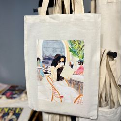 توت بگ طرح Coffee - ساک دستی پارچه ای