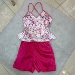 ست تاپ و شورتک ساتن قواره بزرگ