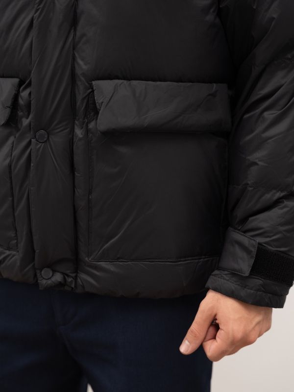 پافر کلاه دار مشکی کدj174