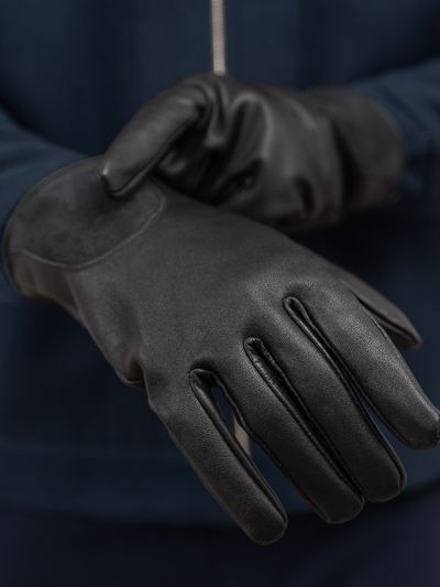 دستکش چرم طبیعی مشکی g103