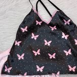 ست تاپ و شورتک ساتن اعلا طرح پروانه