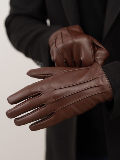 دستکش سه خط دار قهوه ای g114