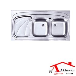 سینک ظرفشویی روکار اخوان کد 121 لگن چپ