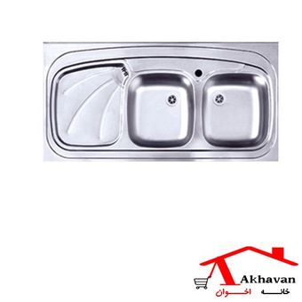 سینک ظرفشویی روکار اخوان کد 121 لگن چپ