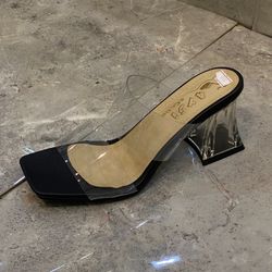 صندل زنانه طلقی مشکی مدل پنجه پهن سایز 37 تا 41