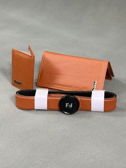 ست سه تیکه کیف و کمربند و جاکارتی عسلی