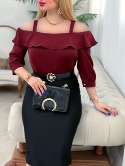 شومیز الیزه‌ سرشونه باز 4009