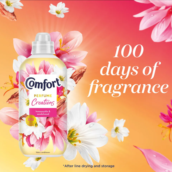 مایع نرم کننده لباس کامفورت Comfort با رایحه پیچ امینالدوله و چوب صندلی 48 بار شستشو