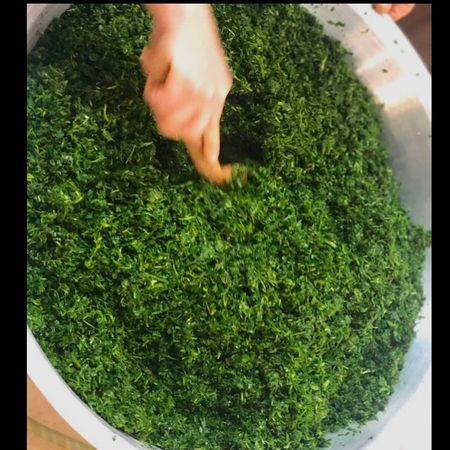 سبزی ماهی شکم پر