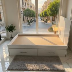 تخت خواب دو کشو تمام ام دی اف متنوع