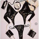 لباس گارتردار چرم مصنوعی