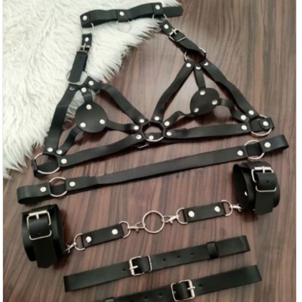 گارتر چرم دستبنددار قفل شونده