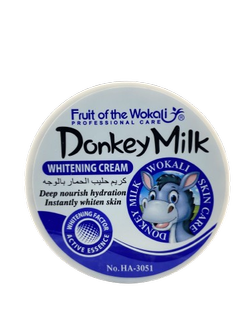 کرم روشن کننده پوست شیر الاغ ووکالی Wokali مدل Donkey Milk حجم 115 گرم