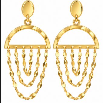 گوشواره زنانه عیار 18 گالری طلا صادقی مدل عربی