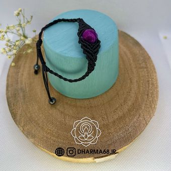 دستبند بافتی تک سنگ