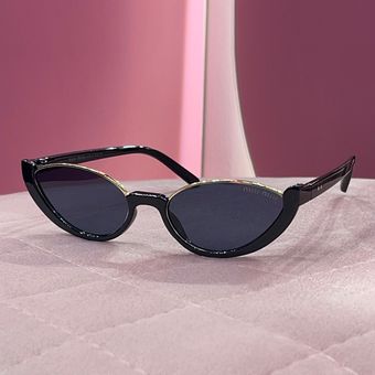عینک miu miu نیم فرم مشکی شیشه دودی