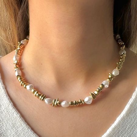 گردنبند طلایی دونه مرواریدی