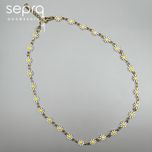 ست گردنبند و دستبند بابونه (استیل رنگ ثابت)