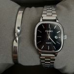 ساعت کاسیو اولدمانی و بنگل تک پیچ زنانه