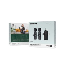 میکروفون 3در1 Type-C/Lightning/Aux گرین Green 3IN1 Microphone Type-C/Lightning/Aux