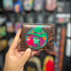 کیف پول چرم چاپی Witch Club