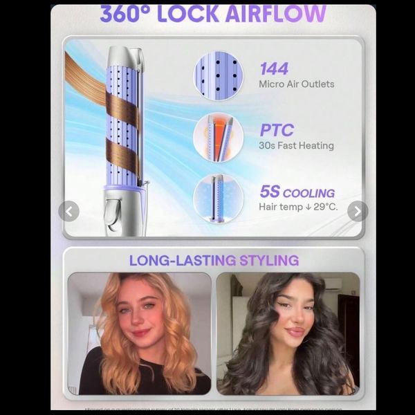 دستگاه حالت دهنده مو شیگلم مدل Cool Lock Airflow سایز 25